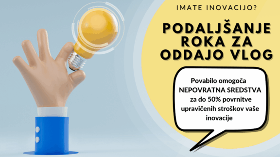 Podaljšanje roka za oddajo vlog – PODJETNIŠKE INOVACIJE 2024